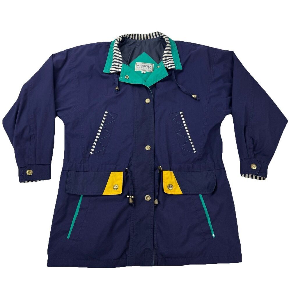 Vintage Karizma East Ltd Women’s S Colorblock Parka Jacket 80s 90s Retro Ski